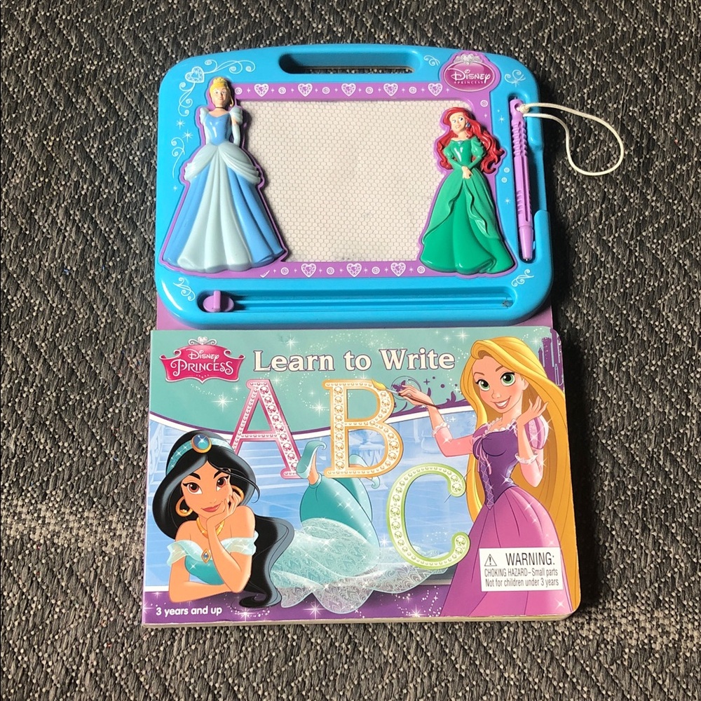 Disney princess Learn to Write Magnetic Drawing Board and book
